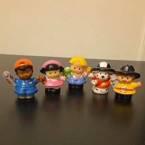 Little People 2001 Bundle - Michael Mechanic Sonya Lee Eddie Fireman And Dog